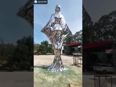 SS316L 5.7メートルの高さの屋外の大きい磨かれたステンレス鋼の彫刻