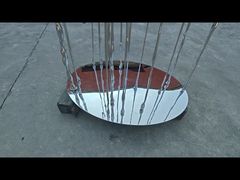 磨かれたステンレス鋼の抽象的なカエル、動物の庭の装飾