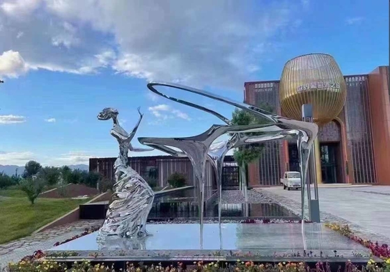公園の装飾のための現代的な金属の彫刻のステンレス鋼のアートワーク